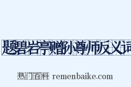 题碧岩亭赠孙尊师反义词是什么意思的图片